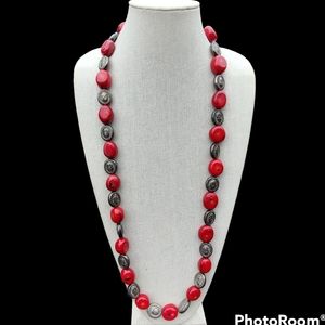 Vintage heavy coral necklace READ DESCRIPTION